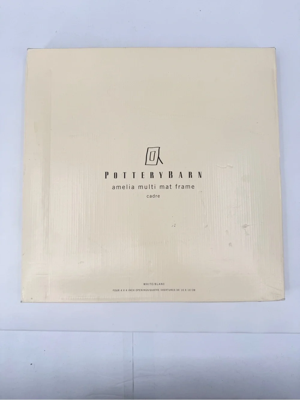 Pottery Barn Amelia Multi Mat Gallery Collage Photo Frame 4 4x4 Hanging Standing